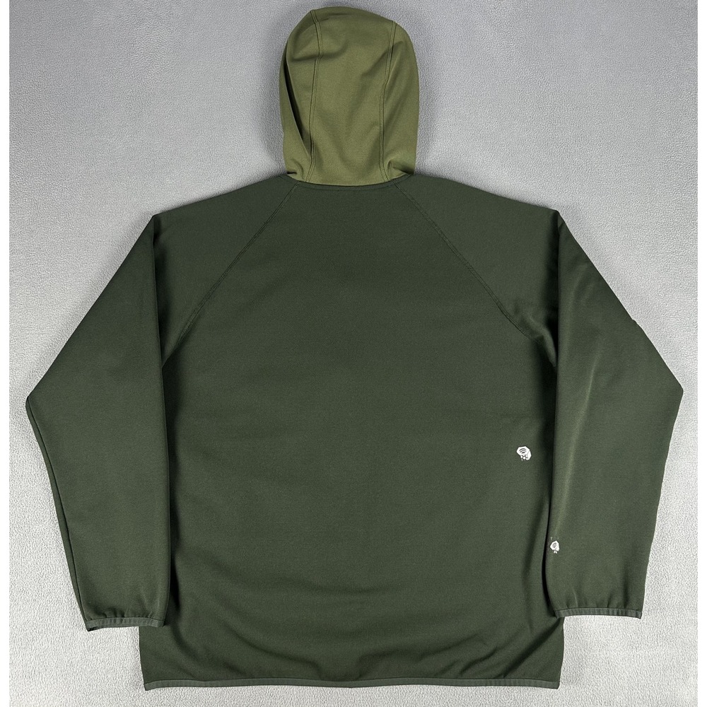 Mountain Hardwear Jacket Hoodie XL Green Norse Peak Full Zip Performance Fleece - Picture 3 of 9